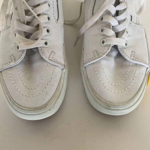 Vans Sk8 Hi Top Tapered Stackform OSF sneakers white with yellow daisy size 7 - Picture 6 of 16